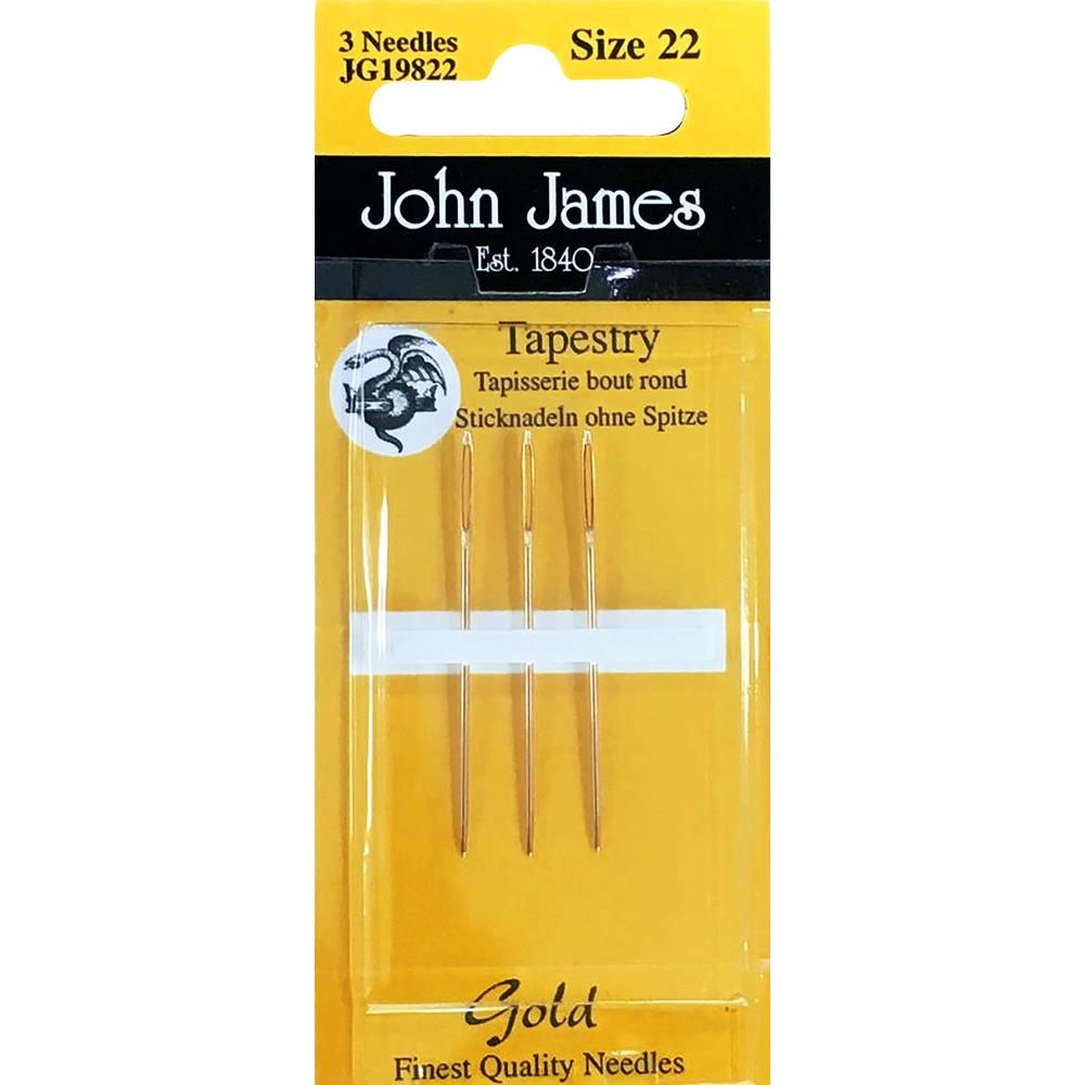 John James Gold Tapestry Hand Needles Size 22